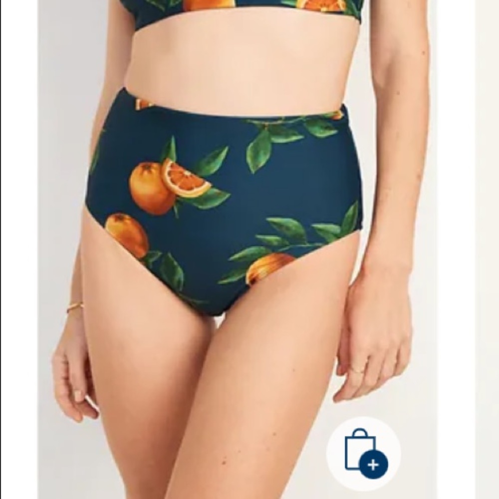 NWT old navy orange high rise swim bottoms, 4x- sold out! 🍊👙